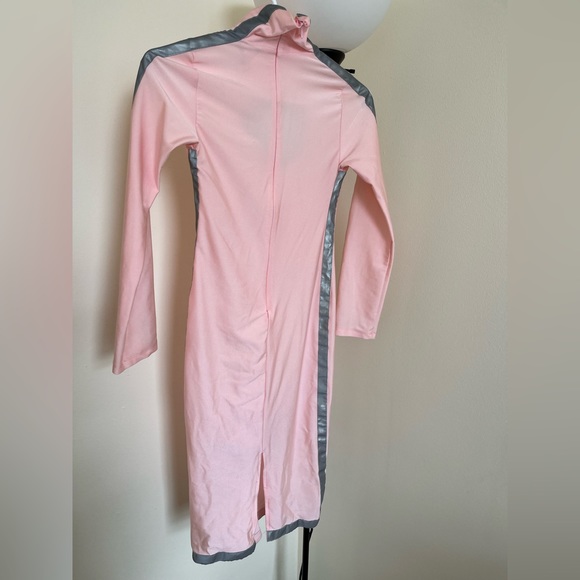 Esq by YRU Baby Pink Heart Cut-Out Midi Dress - SIZE S - Picture 2 of 4